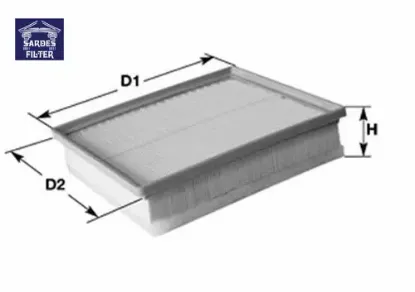 Hava filtresi golf vıı 1.6 tdı-2.0 dtı-a3 1.8tfsı-1.6tdı-2.0tdı-leon 1.6 tdı-2.0 tdı 2012 sardes 5q0129620c resmi