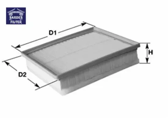 Hava filtresi golf vıı 1.6 tdı-2.0 dtı-a3 1.8tfsı-1.6tdı-2.0tdı-leon 1.6 tdı-2.0 tdı 2012 sardes 5q0129620c resmi