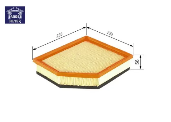 Hava filtresi v70 3.2 07 s80 t6 07 xc70 3.2 t6 07 s60 t6 01 xc60 3.2 t6 08 v60 10 sardes 30745344 resmi