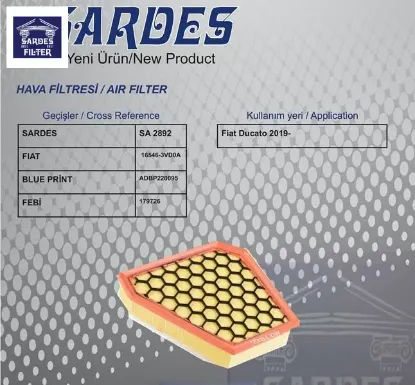 Hava filtresi ducato ııı-ducato ııı 4x4-ducato ııı panorama-ducato ııı panorama 4x4 sardes 1395975080 resmi