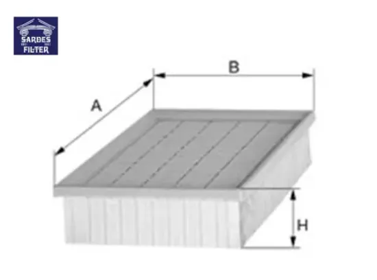 Hava filtresi t5 1.9 tdı-2.0-2.0tdı-2.5 tdı 03- - multıvan t5 1.9 tdı-2.0-2.5 tdı 03- süngerli sardes 7h0129620 resmi