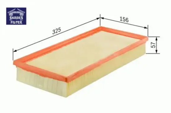 Hava filtresi scudo-c5-c8-jumpy-expert-405-406-607-806 1.9td-2.0hdı sardes 9601099180/ 1444.A9/ 1444.08 resmi