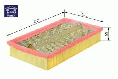 Hava filtresi sharan-alhambra-galaxy sardes 7m0129620a/ 1017035/ 95vw9601bc resmi