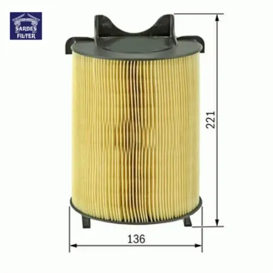 Hava filtresi caddy ııı-passat-golf v-jetta ııı-touran-tıguan-leon-octavıa-altea 1.4tsı-1.6-2.0fsı sardes 1f0129620/ 3c0129620/ 3c0129620a resmi