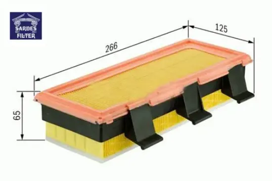 Hava filtresi clıo ıı-kangoo-campus-clıo symbol 1.9 d 65hp 98-01 sardes 7701044101/ 7711945875 resmi