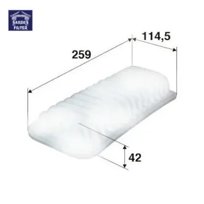 Hava filtresi toyota yarıs 1.3l 2sz-fe scp12 99-05 1.0l 1sz-fe scp10 99-05 1.0l 1kr-fe ksp90 06-11 / sardes 178010j020/ 1780123030/ 1444.Xa resmi