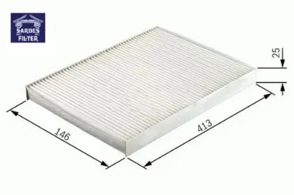 Polen filtresi vectra b 1.6i-16i 16v-1.8i 16v-2.0-2.0i 16v-2.5i v6-2.6i v6 95-02 sardes 1808607/ 90512779/ 90464424 resmi