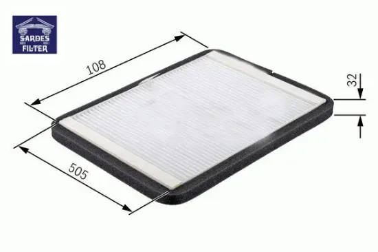 Polen filtresi mondeo ı 93-96 - mondeo ıı 96-00 -astra 1.4 91-98 cougar 98-01 sardes 1097670/ 3401703/ 94bw19n619ab resmi