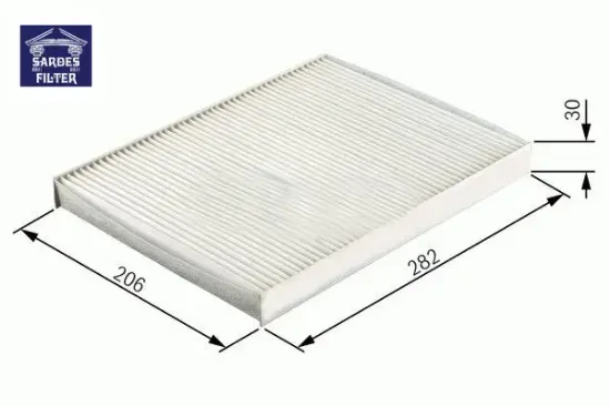 Polen filtresi polo3-polo classıc-golf3-golf4-bora-a3-toledo 97-04 -passat 01-05 sardes 1h0819644/ 1h0819644a/ 1h0819644b resmi