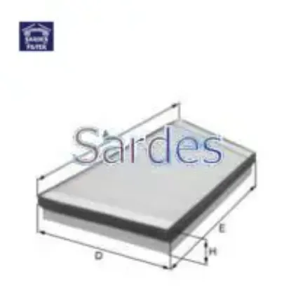 Polen filtresi 206 98- 1.1i-1.4i-1.4hdı-1.6i-1.6 16v-1.9d sardes 6447.Az/ 6447.Tf resmi