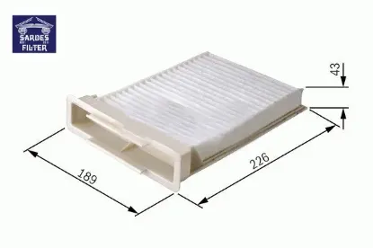 Polen filtresi clıo ııı-modus-twng-mıcra ııı-note-sandero-duster 1.2 16v-1.4-16v-1.6-1.6 16v-1.5dcı sardes 8201370532/ 7701062227/ 272772835r resmi