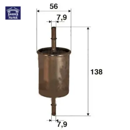 Yakıt filtresi brava-bravo-marea-punto-tmpr-ducato-astra g-combo-corsa b-c-merıva-omega-cordoba-ıbız sardes 25313359/ 818568/ 6x0201511b/ 46403932 resmi