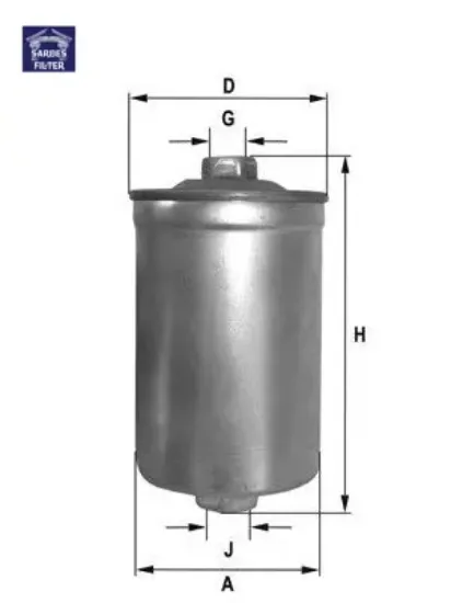 Yakıt filtresi golf ıı 1.8 gtı-passat 88-97 1.8-a6 wk834/1 x sardes 893133511 resmi