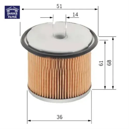 Yakıt filtresi kamyon. 304.403 otobüs mf 119 p 707 -pm 807-kx 35 sardes 81000000244 resmi