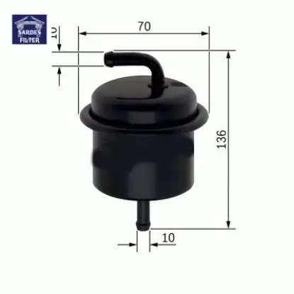 Yakıt filtresi suzuki grand vıtara 99-05 wk614/47 x sardes 1541065d00 resmi