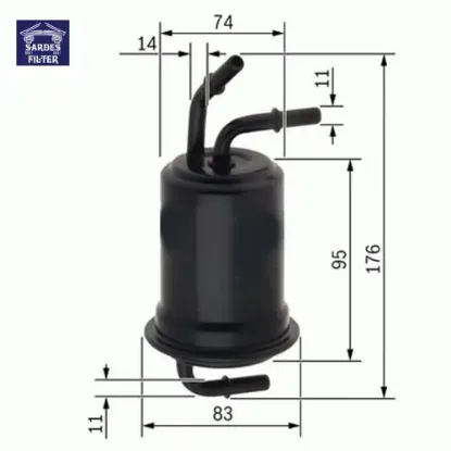 Yakıt filtresi a4-a6 2.0 tfsi 6 bar wk720.4 x sardes 4f0201511c/ 4f0201511e resmi