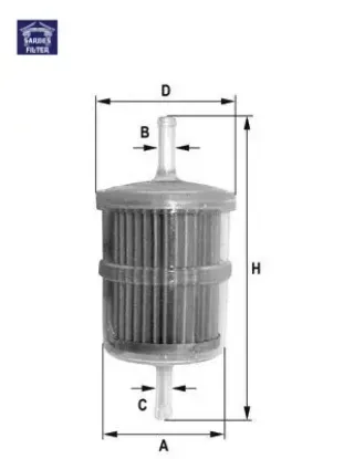 Benzin filtresi üniversal büyük kafa beyaz x sardes 7700271026/ 7700724743/ 7700728143 resmi