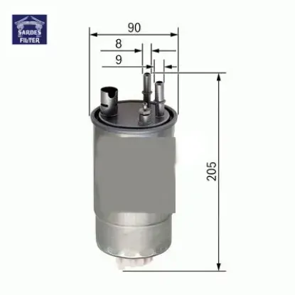 Yakıt filtresi merıva 1.3 cdtı 05-10 x sardes 813058/ 93189375 resmi