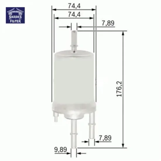 Yakıt filtresi a4 1.8t 02-04 - a6 2.4-3.0 04-06 - a8 6.0 03-10 x sardes 4f0201511b/ 4f0201511d resmi