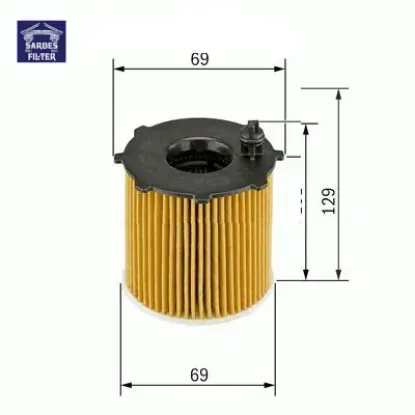 Yağ filtresi toureg-q7-a8 4.2 v8 fsı-a5 cabriolet 8t. 8f 4.2 fsı 354hp 07 hu7005x sardes 079115561f/ 079115561k/ 079198405e resmi