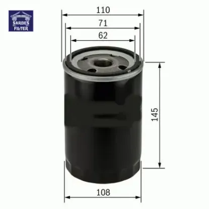 Yağ filtresi master-traffıc 2.5d- boxer 2.8d-2.8hdı- movano 2.5d-2.8dtı-jumper 2.8 hdı- ducato 2.5d sardes 7700860823/ 1109.Q0/ 1109.Y7/ 4402665 resmi