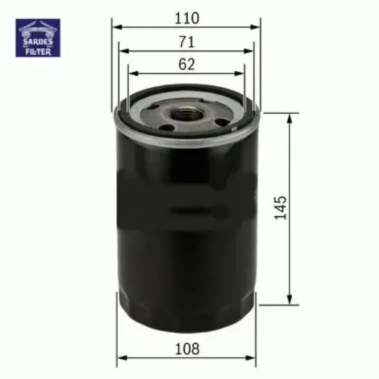 Yağ filtresi master-traffıc 2.5d- boxer 2.8d-2.8hdı- movano 2.5d-2.8dtı-jumper 2.8 hdı- ducato 2.5d sardes 7700860823/ 1109.Q0/ 1109.Y7/ 4402665 resmi