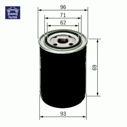 Yağ filtresi r12 1300-r9 81-89 -r12 69-80 x sardes 7700538153 resmi
