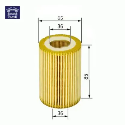 Yağ filtresi accent 02-05 -getz 03-05 -matrıx 01-10 1.5crdı dzl sardes 26320/ 27100 resmi