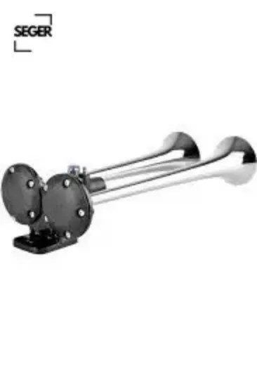 İki borulu-düz ses 12v krom borulu seger  resmi
