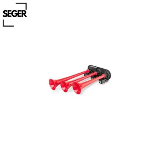 Üç borulu 8 ses kombinasyonlu 24v nostalji korna-plastik borulu seger  resmi