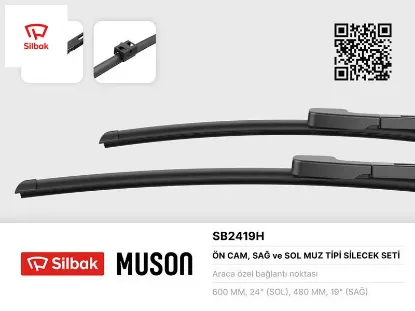 Silecek süpürgesi 600/480mm muz tipi bmw 3 serısı sedan e90-tourıng e91 03/05 sılbak  resmi