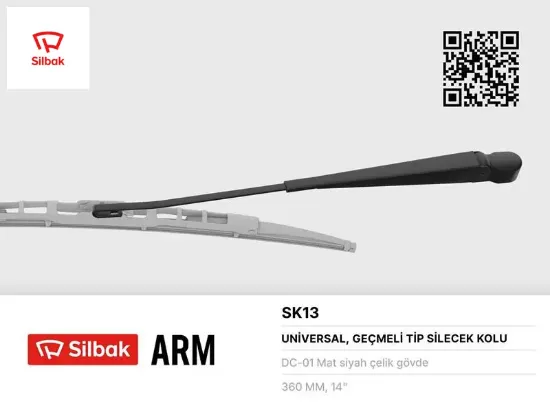 Silecek kolu 385mm r12tx.gts.tsw.toros yeni model kancalı sılbak  resmi