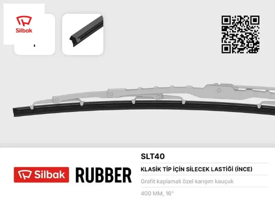 Silecek lastiği 400mm tel takılan sılbak  resmi