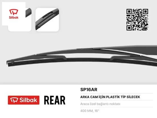 Silecek süpürgesi 400mm plastık tıp arka sandero-mıcra-astra g-combo-corsa c-306-clıo 98 kng sılbak  resmi