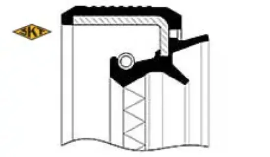 Arka aks keçe lastik transit skt 6135865/ 1572251 resmi