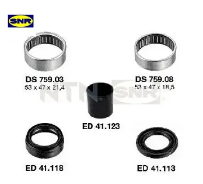 Torsiyon tamir takımı kiti saxo-ax-p106 stabilizatöre sahip araçlar için x snr 5132.56/ 5174.05 resmi