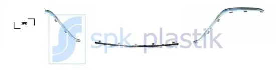 Ön tampon çıta takımı lınea 11 nikelaj spk 735547969/ 735547970/ 735547971 resmi