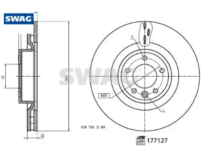 Fren dıskı on 19 ınc range sport 2 l494 13 16 range 4 vogue l405 12 dıscovery 5 l462 16 swag lr098967/ lr161893 resmi