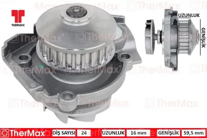 Su pompası albea 03 07 doblo 01 10 palıo 96 05 panda 03 punto 99 09 sıena 97 02 lancıa y ypsılon 96 thermax 46526243/ 46805736/ 55184080 resmi