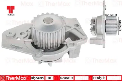 Devirdaim pejo 205 1.6-1.6 gtı-1.8-1.9gtı 84-87 305-309-405 bx-xb thermax 1201.63/ 1201.39/ 95655207/ 1201.59 resmi