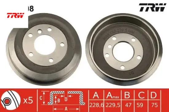 Fren kampanası arka e36 trw 34211159486 resmi