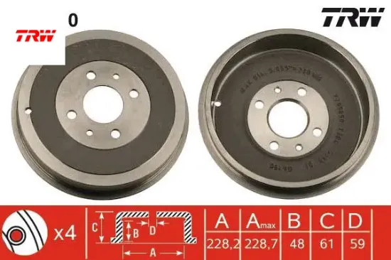 Arka fren kampanası albea 00 doblo 01 fıorıno 09 lınea 09 marea 00 tempra 92 96 tıpo 90 95 uno 98 06 trw 60814839/ 7769850/ 4247.55/ 52015299 resmi
