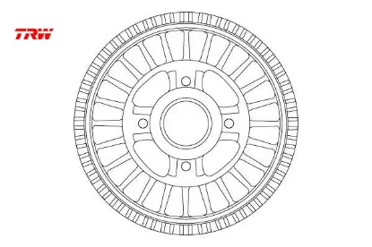 Fren kampanası arka renault captur 13 clıo ıv 12 express 21 symbol ııı 14 kangoo 08 dacıa sandero ıı trw 432007212r/ 432000505r/ 432005573r resmi