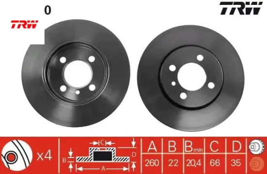 Fren dıskı on e30 trw 34111160915/ 34116752352 resmi