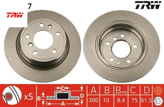 Fren dıskı arka e34 90 95 trw 34216756537 resmi