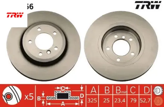 Fren dıskı on e46 z4 e86 e85 trw 34116864047 resmi