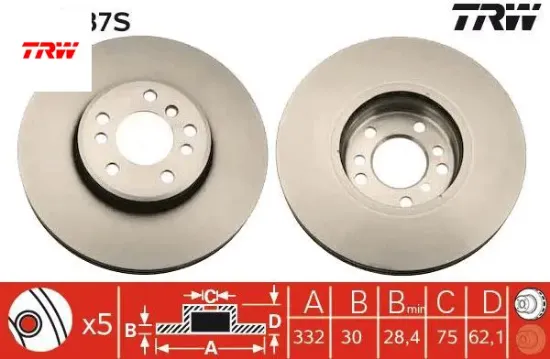 Fren dıskı on e83 e53 trw 34116794304 resmi