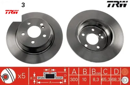 Fren dıskı arka w211 s211 c218 w212 s212 trw a0004231012 resmi