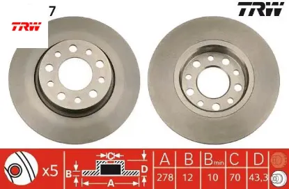 Arka fren aynası alfa romeo 159 05 gıulıetta 10 spıder 06 fıat 500 x 14 jeep renegade 14 compass 16 trw 46843610/ 51760273/ 51963547 resmi