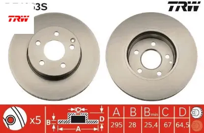 Fren dıskı on w204 s204 c204 w212 s212 a207 r172 trw a2124211312 resmi